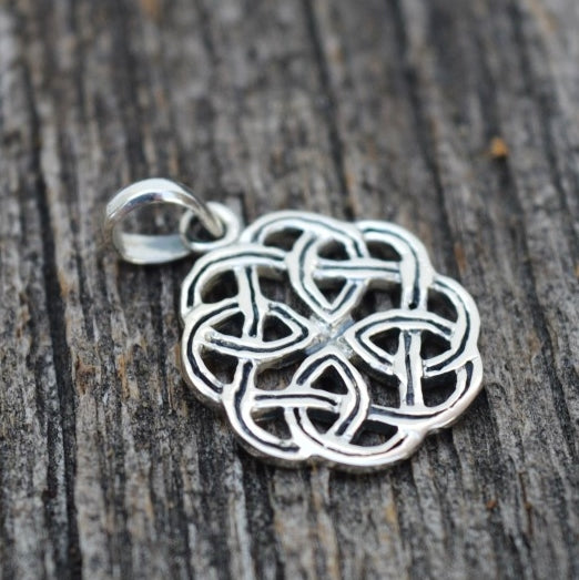 Load image into Gallery viewer, Never Ending Knot Pendant, Sterling Silver
