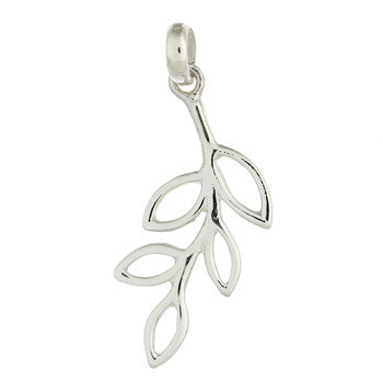 Load image into Gallery viewer, Olive Branch Pendant, Sterling Silver
