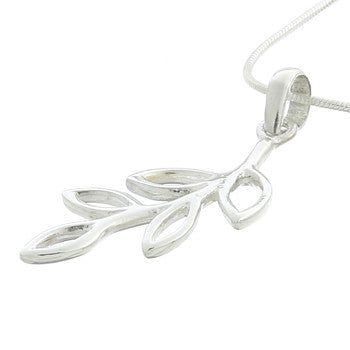 Load image into Gallery viewer, Olive Branch Pendant, Sterling Silver
