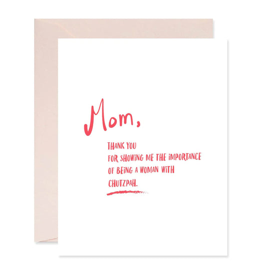 Chutzpuh Mother's Day Card