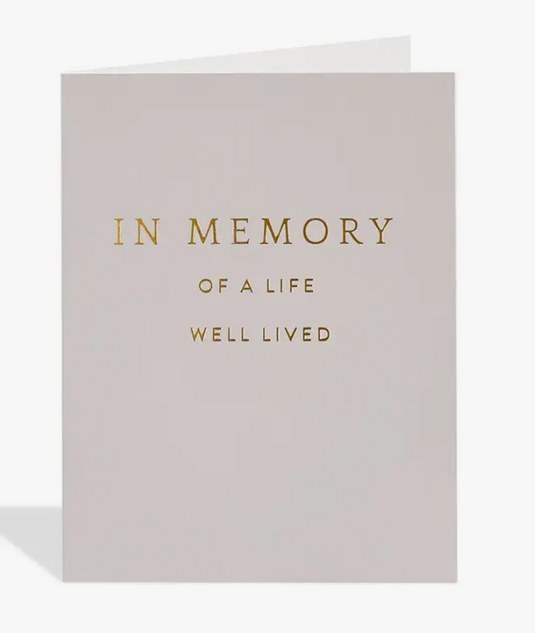 In Memory of a Life Well Lived Sympathy Card