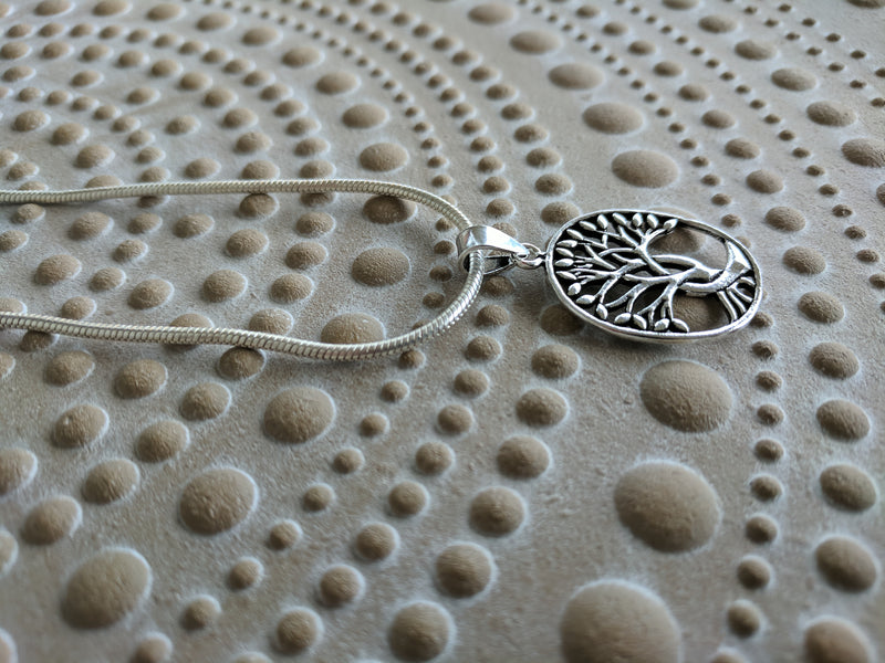 Load image into Gallery viewer, Blended Family Tree of Life Pendant, Sterling Silver
