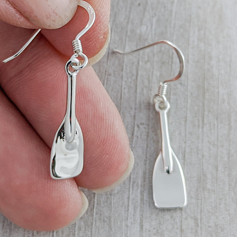 Load image into Gallery viewer, Paddle Earrings in Sterling Silver
