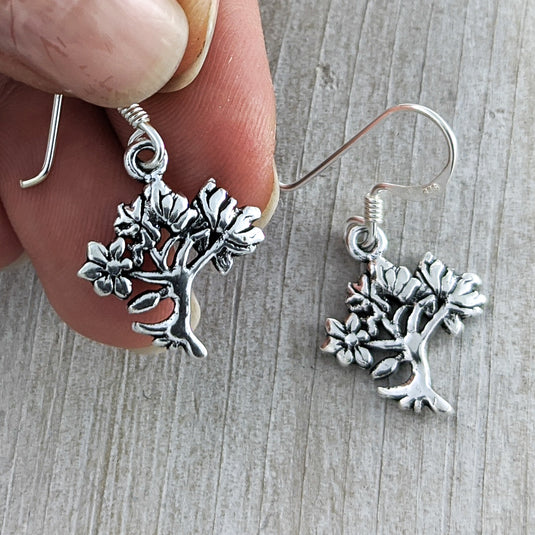 Windy Tree Earrings in Sterling Silver