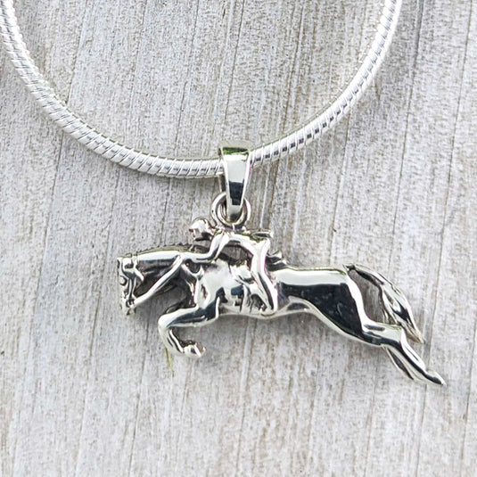 Racing Horse Pendant, Sterling Silver