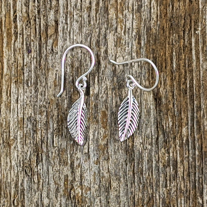 Load image into Gallery viewer, Little Leaf Earrings, Sterling Silver
