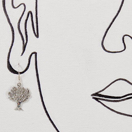 Autumn Tree of Life Earrings in Sterling Silver