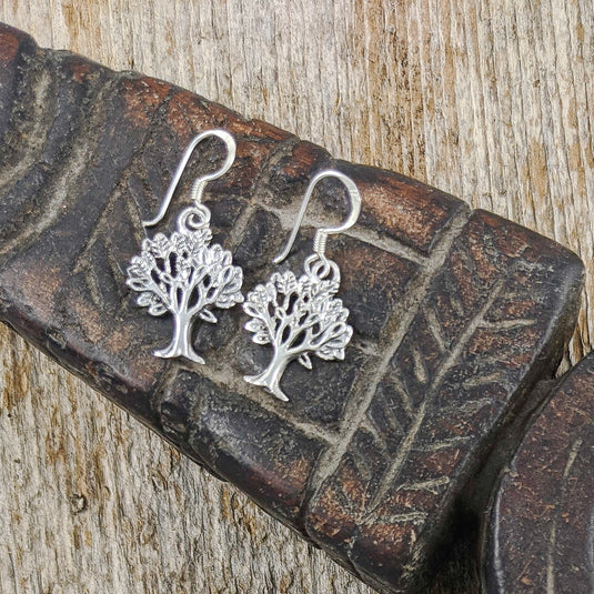 Summer Bloom Tree of Life Earrings in Sterling Silver