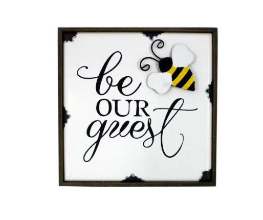 be our guest plaque