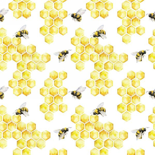 Paper Napkins, Lunch : Bees & Honeycomb