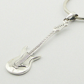 Load image into Gallery viewer, Electric Guitar Pendant, Sterling Silver
