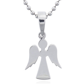 Simple Angel Pendant, Sterling Silver