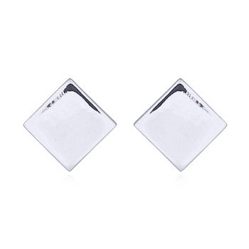 Load image into Gallery viewer, Square Stud Earrings (6mm), Sterling Silver
