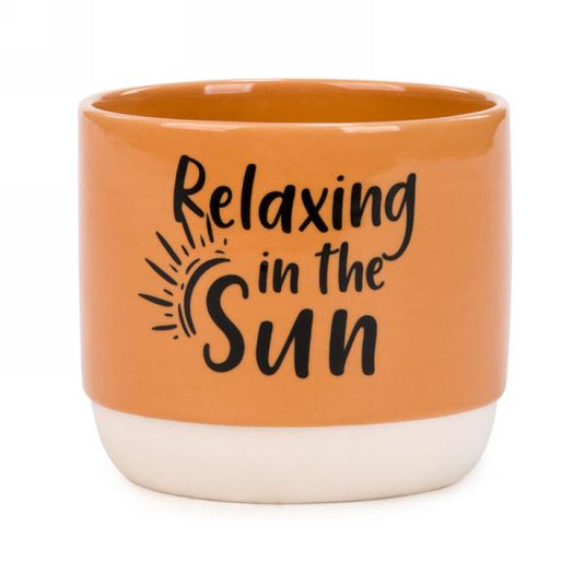 Ceramic Planter: Relaxing in the Sun