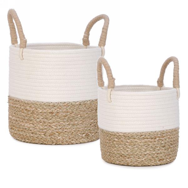 Cotton & Jute Baskets (2 sizes)