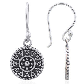 Load image into Gallery viewer, Medallion Earrings in Sterling Silver
