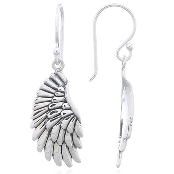 Cupid Wing Earrings in Sterling Silver