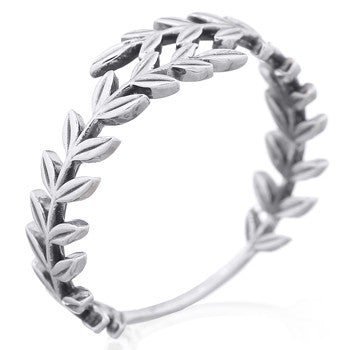 Load image into Gallery viewer, Laurel Leaf Ring in Sterling Silver
