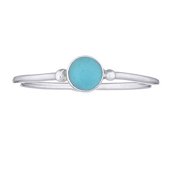 Dot of Turquoise Ring in Sterling Silver