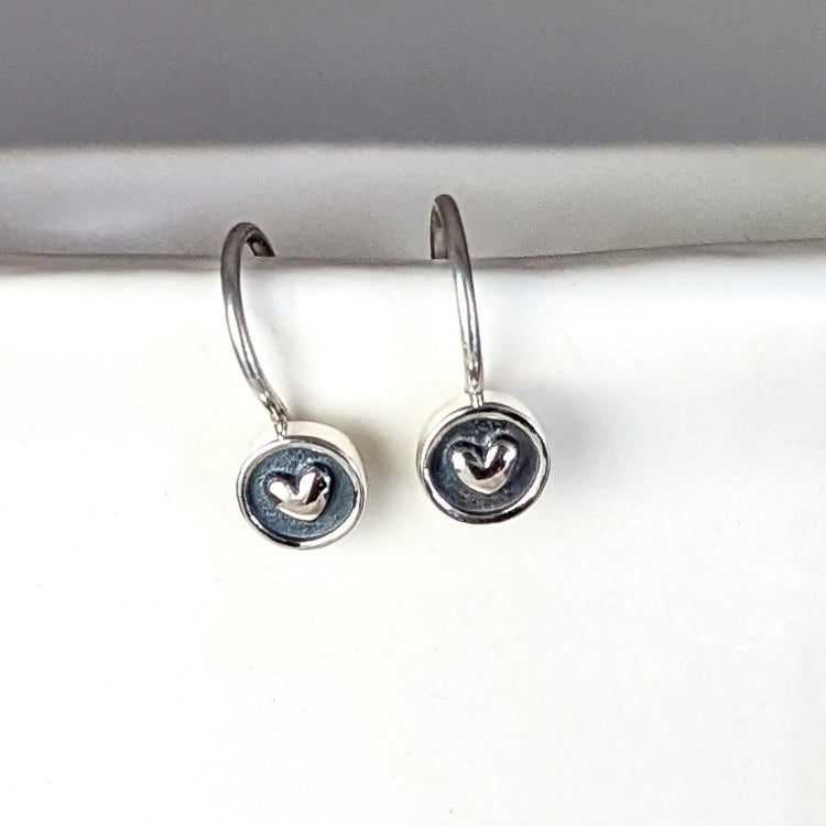 Load image into Gallery viewer, Sweetheart Earrings, Sterling Silver
