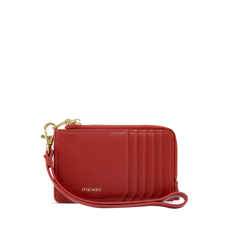 Load image into Gallery viewer, Quinn Card Wallet in Cranberry
