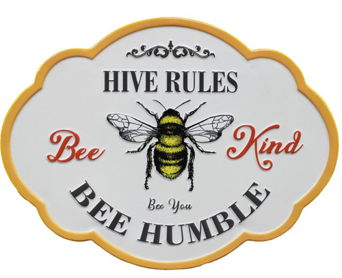 Hive Rules Sign - Bee Humble