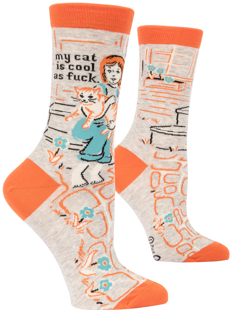 Load image into Gallery viewer, My Cat is Cool As F**k. Women&#39;s Socks
