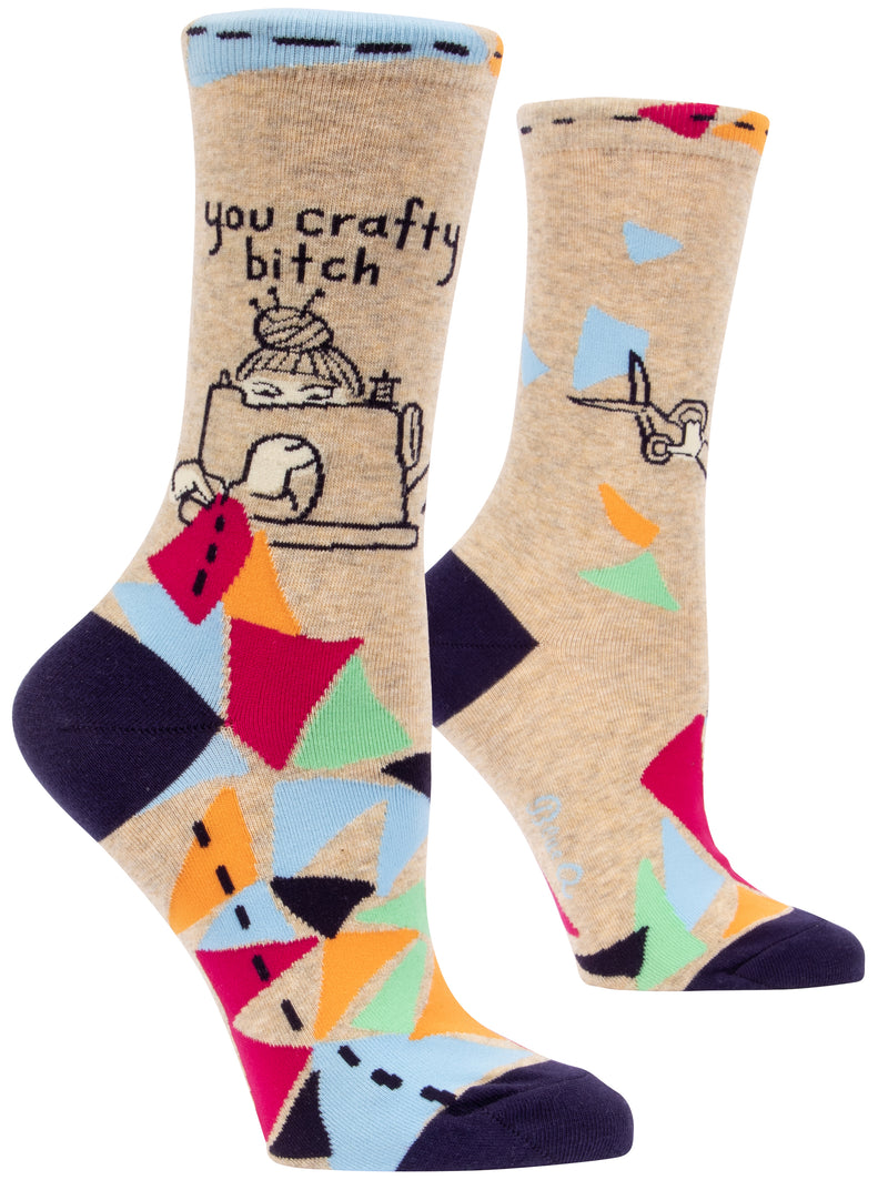 Load image into Gallery viewer, Women&#39;s Socks : Crafty B@#%
