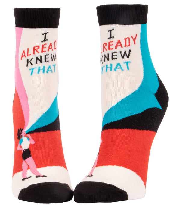 Women's Socks : I already knew that.