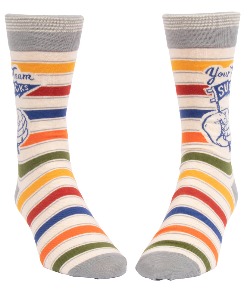 Load image into Gallery viewer, Men&#39;s Socks :  Your Team Sucks
