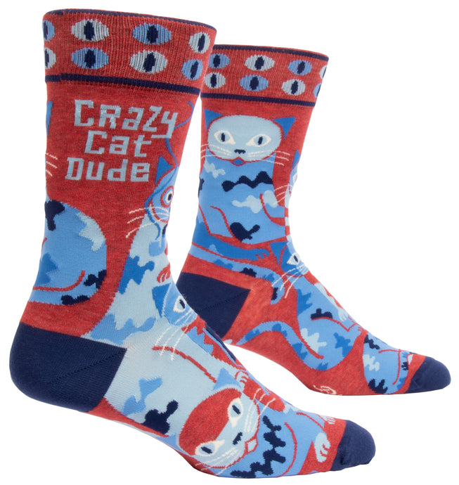 Crazy Cat Dude : Men's Socks