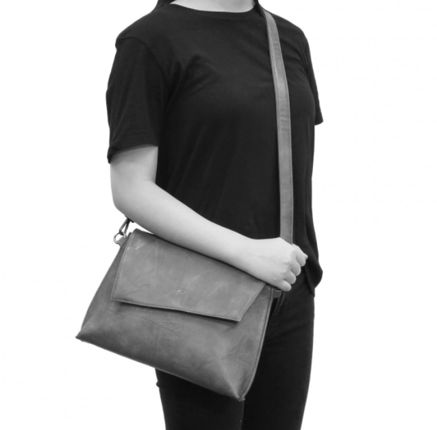 Load image into Gallery viewer, Sky Crossbody : Black. Vegan Leather.
