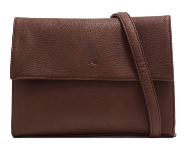 Load image into Gallery viewer, Paisley Crossbody : Brown. Vegan Leather.
