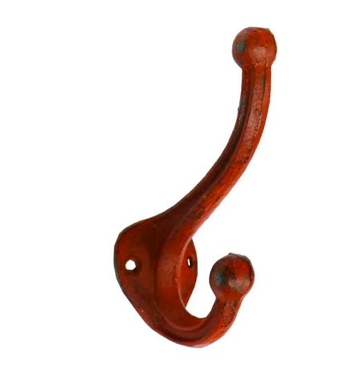 Antique-look Red Double Hook