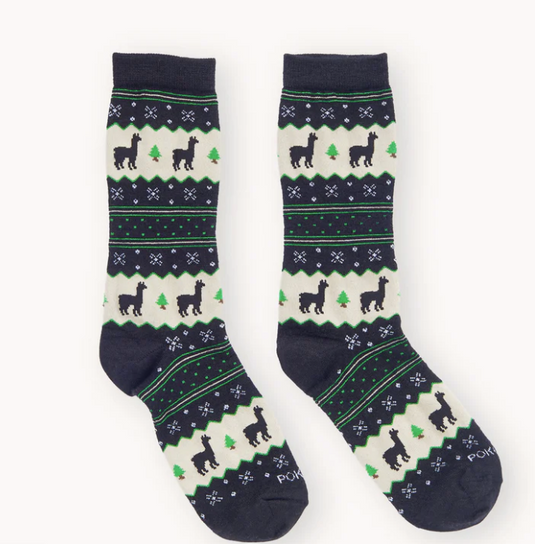 Alpaca Socks in Holiday Stripe