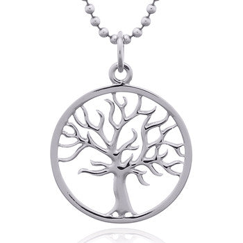 Spiky Tree of Life Pendant, Sterling Silver
