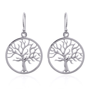 Load image into Gallery viewer, Tree of Life Sterling Silver Earrings
