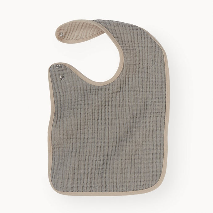 Baby Bib in Crinkle Cotton in Moss