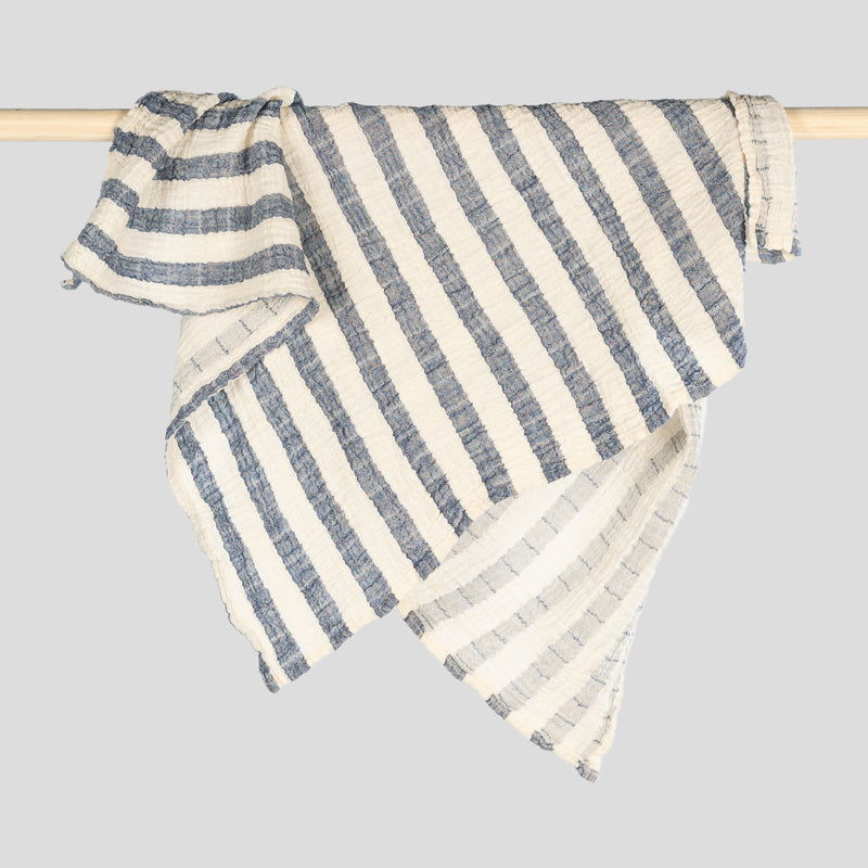 Load image into Gallery viewer, Baby Muslin Blanket in Sailor Denim
