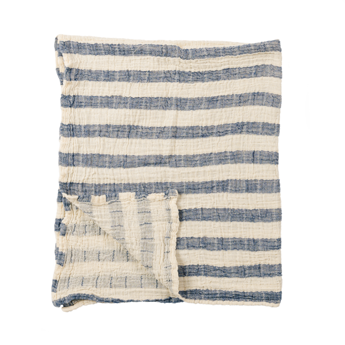 Baby Muslin Blanket in Sailor Denim