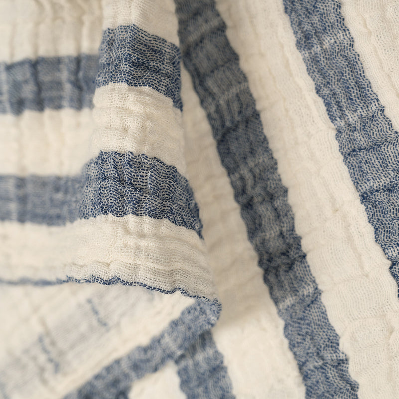 Load image into Gallery viewer, Baby Muslin Blanket in Sailor Denim
