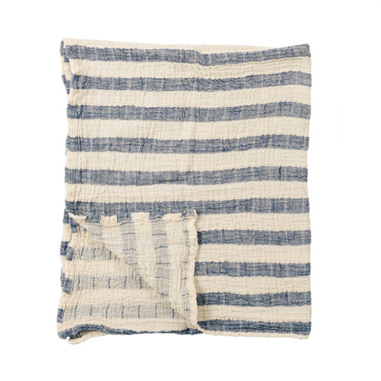 Baby Muslin Blanket in Sailor Denim