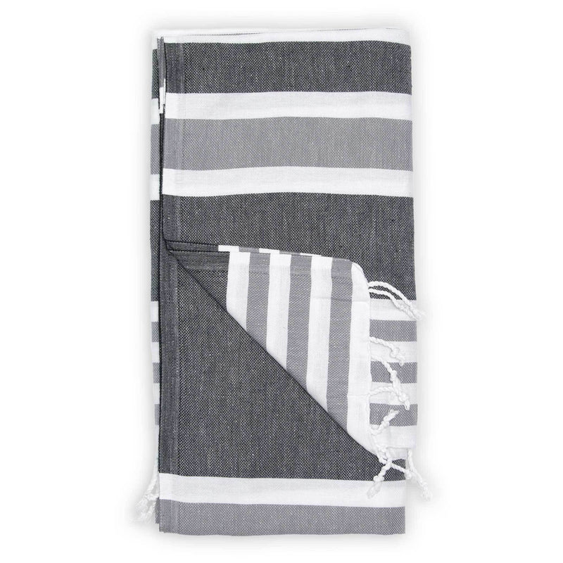 Load image into Gallery viewer, Turkish Towel : Ariel in Black
