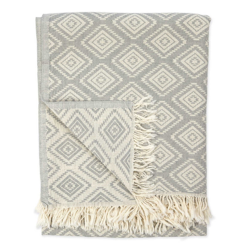 Load image into Gallery viewer, Turkish Towel :  Pyramid Light Grey
