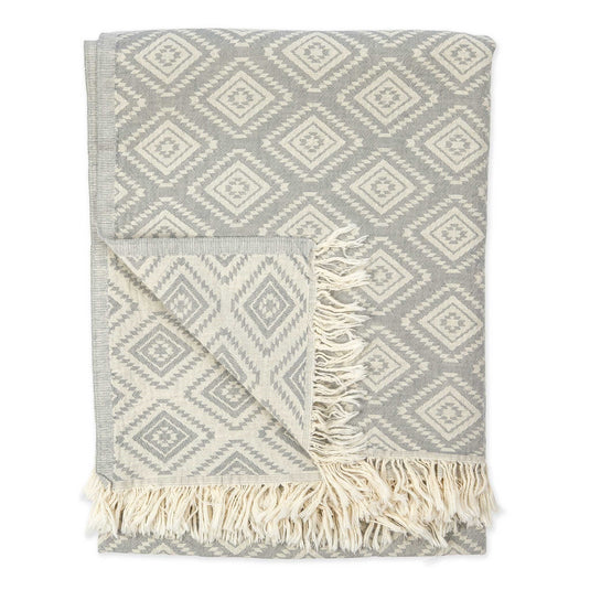 Turkish Towel :  Pyramid Light Grey