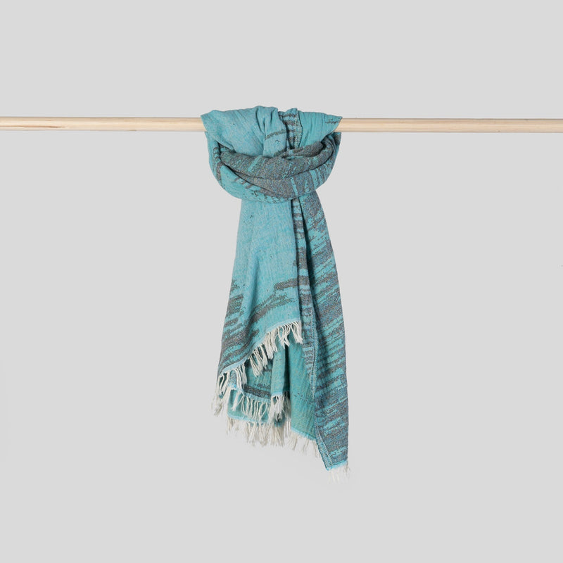 Load image into Gallery viewer, Turkish Towel Riverbend in Seagreen
