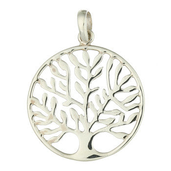 Multi Branch Tree of Life Pendant, Large, Sterling Silver