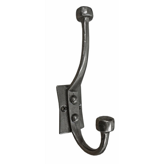 Double Hook in Antique Metal Finish