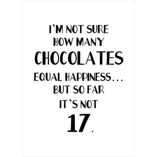 Card: How Many Chocolates Birthday