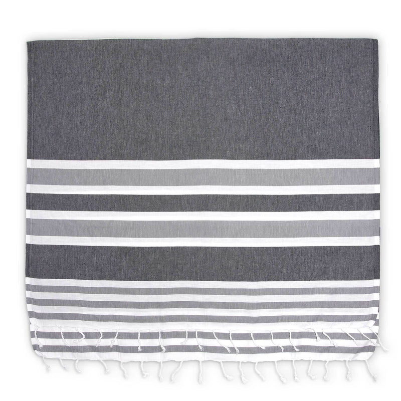 Load image into Gallery viewer, Turkish Towel : Ariel in Black
